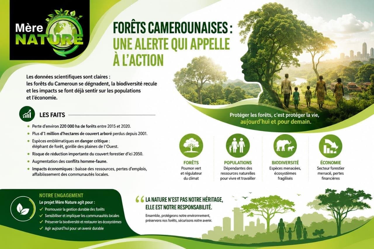 Infographie « Forêts camerounaises : une alerte qui appelle à l'action »